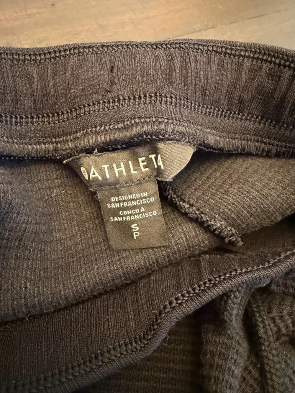 Athleta Black Waffle Waistband Joggers - Picture 3 of 8